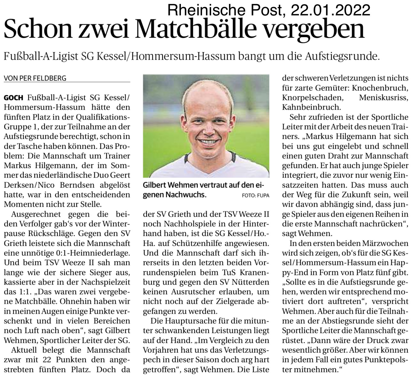 Schon zwei Matchbälle vergeben